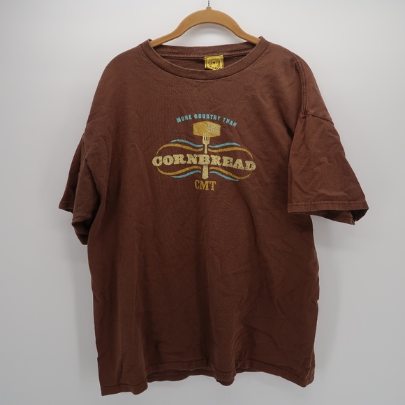 CMT Loot Brown Short Sleeve Corn Bread T-Shirt - Picture 1 of 6